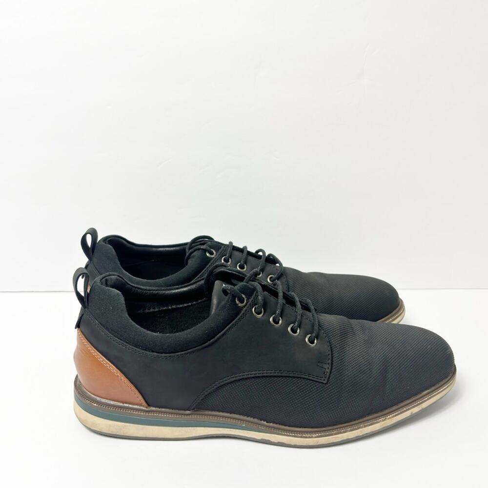 BRUNO MARC MEN'S DRESS BLUE BROWN CASUAL LACE UP SHOES SIZE US 9 NO BOX